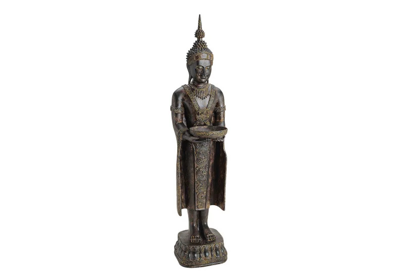 Dekoration Buddha XL brun stende polyresin (B/H/D) 22x76,5x18 cm , hemmetshjarta.dk