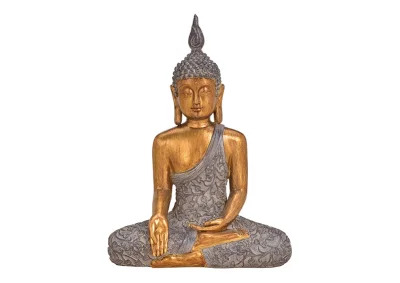 Dekoration Buddha guld polyresin (B/H/D) 30x41x15cm , hemmetshjarta.dk