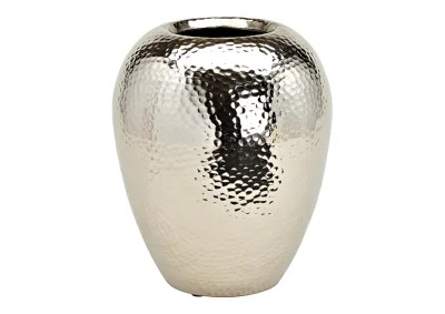Dekorativ vase Metal Slv (B/H/D) 24x30x24cm , hemmetshjarta.dk