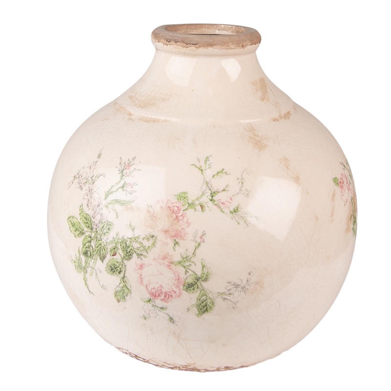 Dekorativ Vase Pink, Beige  25x25 cm , hemmetshjarta.dk