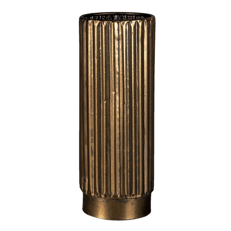 Dekorativ Vase  11x28 Cm Guldfarvet Metal Metal , hemmetshjarta.dk
