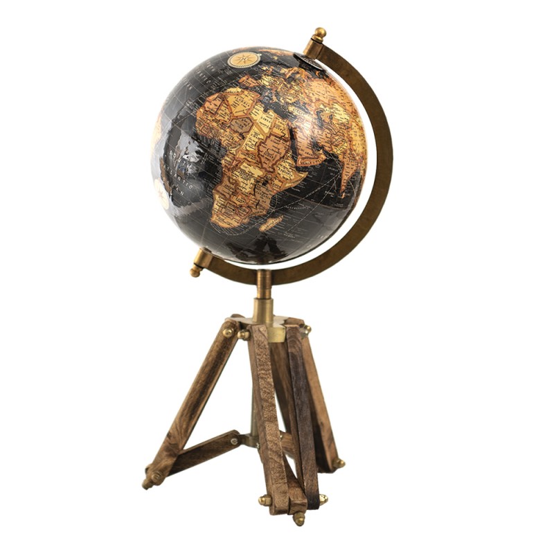 Globus Dekoration 18x16x26 cm Sort, Brun Round Globe , hemmetshjarta.dk