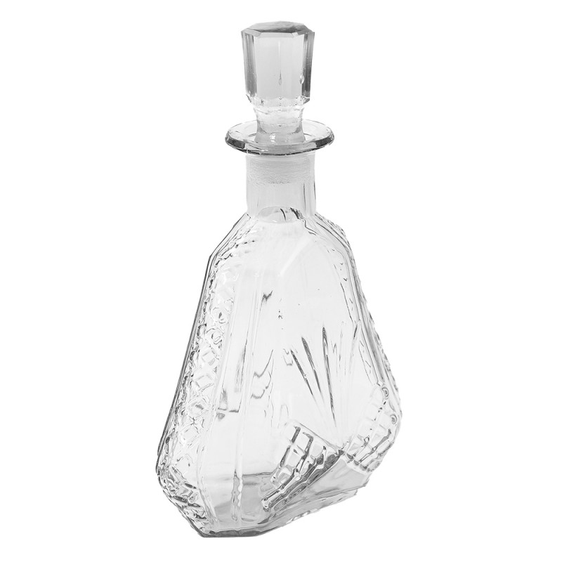Dekorativ flaske med glashtte 18x10x25 cm Vandkande i gennemsigtigt glas , hemmetshjarta.dk