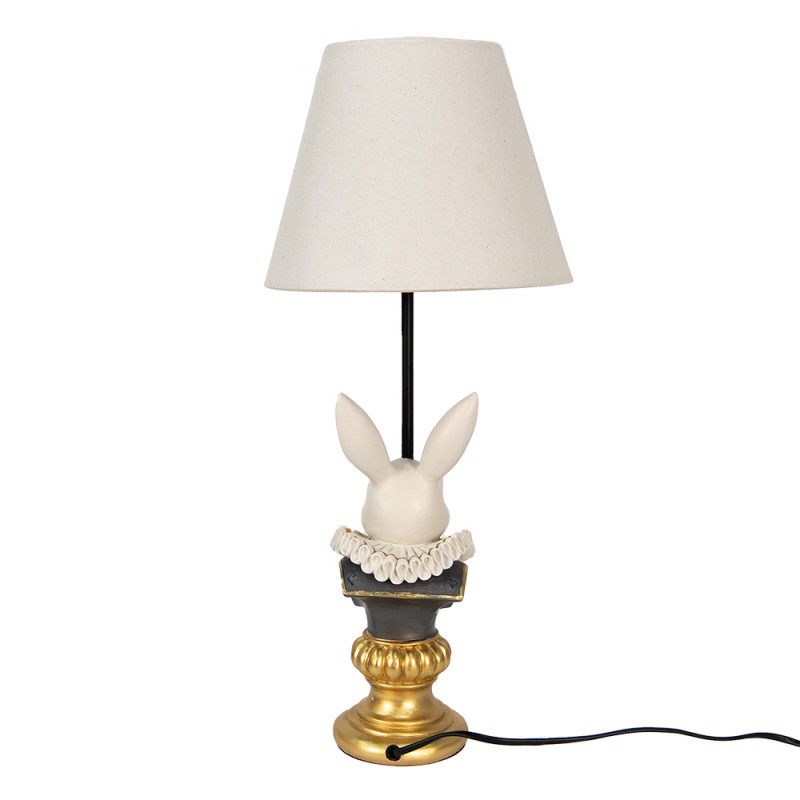 Bordlampe Kanin  22x57 Cm Beige Skrivebordslampe , hemmetshjarta.dk