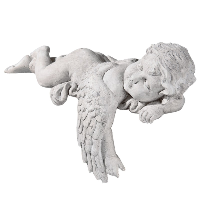 Statue Angel 27x10x16 cm Hvid Polyresin , hemmetshjarta.dk