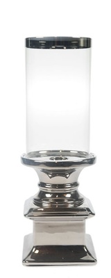 Lanterne med glas Lyx slv 22 cm 1 st , hemmetshjarta.dk